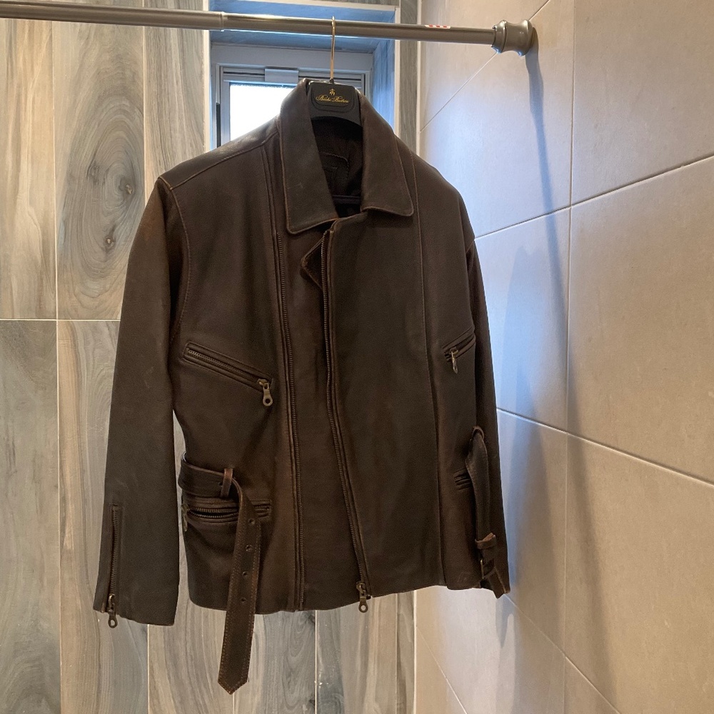 Gipsy Vintage Leather Jacket, Buckled